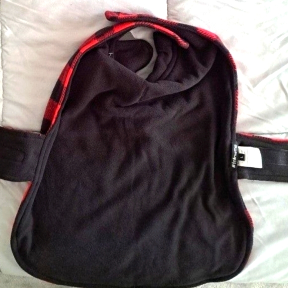 Follow Me Red Black Fleece Dog Coat Velcro Closure Size XS - Picture 3 of 4